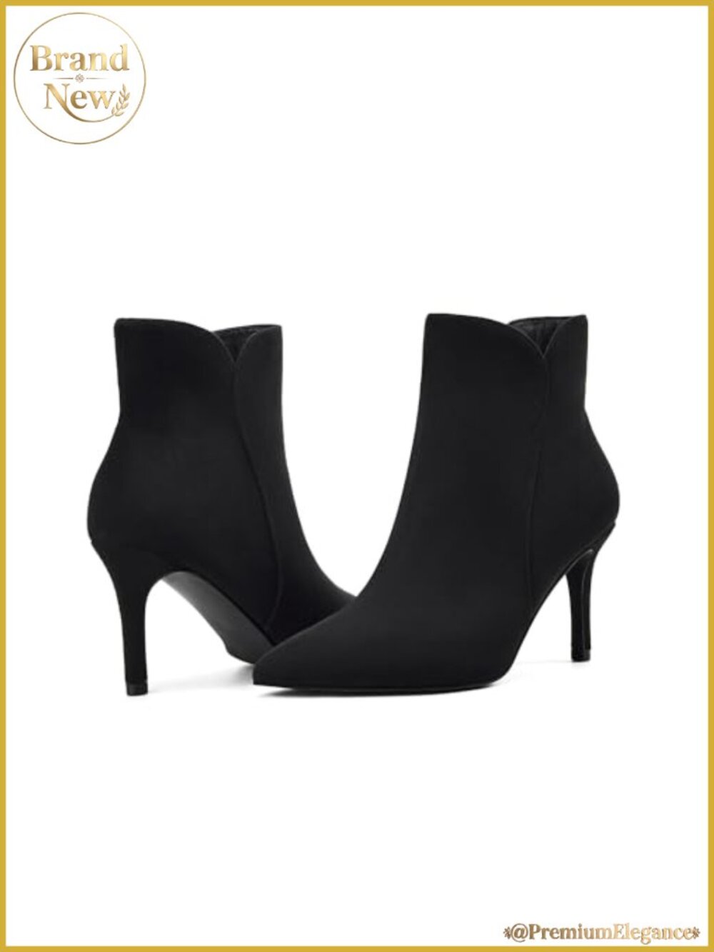 City Chic Heeled Ankle Boots Pointed Toe 3 Inch Stiletto Side Zip Booties